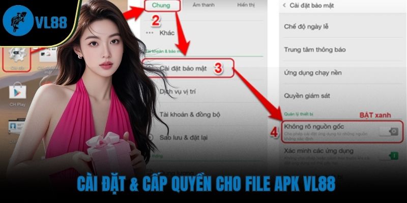 Cấp quyền cho file APK sau khi tải về điện thoại